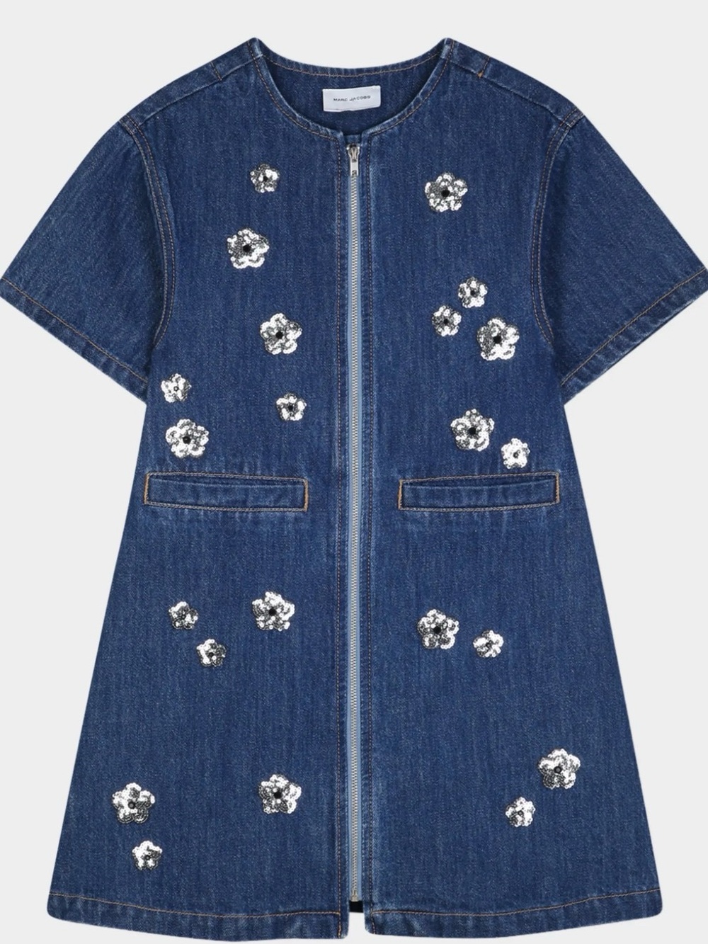 Marc Jacobs sequin Daisy denim dress size 10 girls